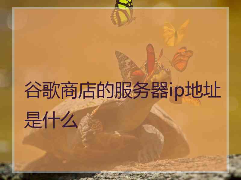 谷歌商店的服务器ip地址是什么
