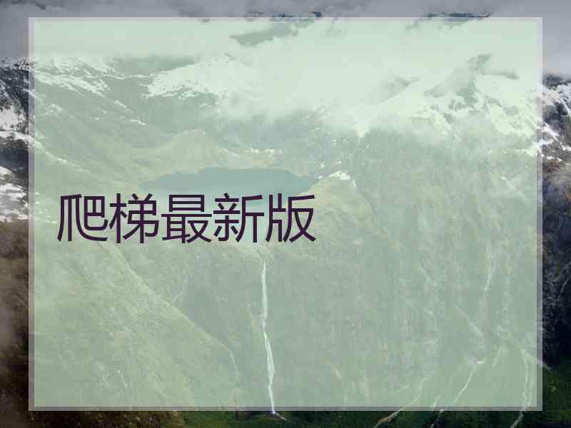 爬梯最新版