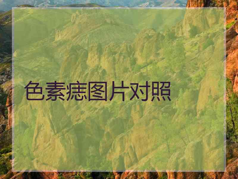 色素痣图片对照