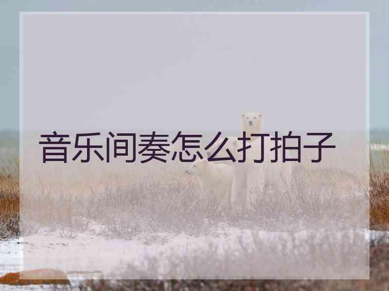 音乐间奏怎么打拍子
