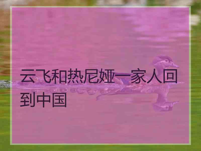 云飞和热尼娅一家人回到中国