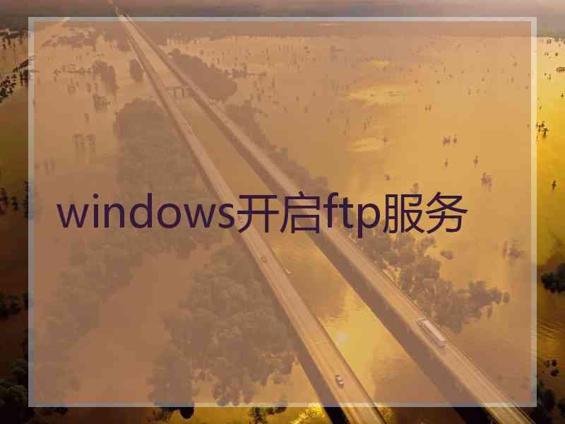 windows开启ftp服务