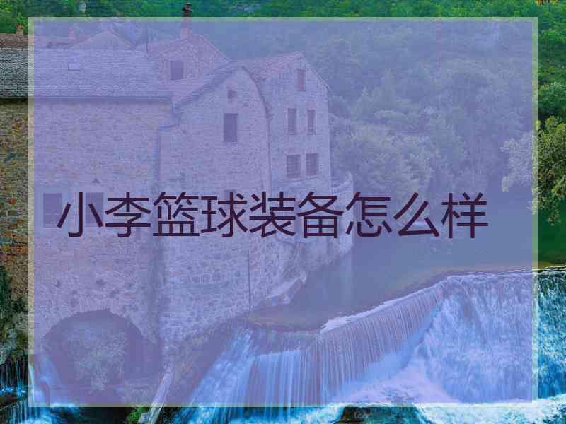 小李篮球装备怎么样