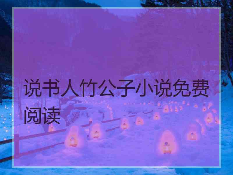 说书人竹公子小说免费阅读