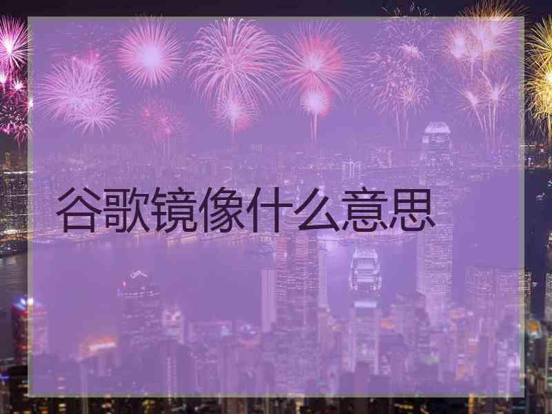 谷歌镜像什么意思