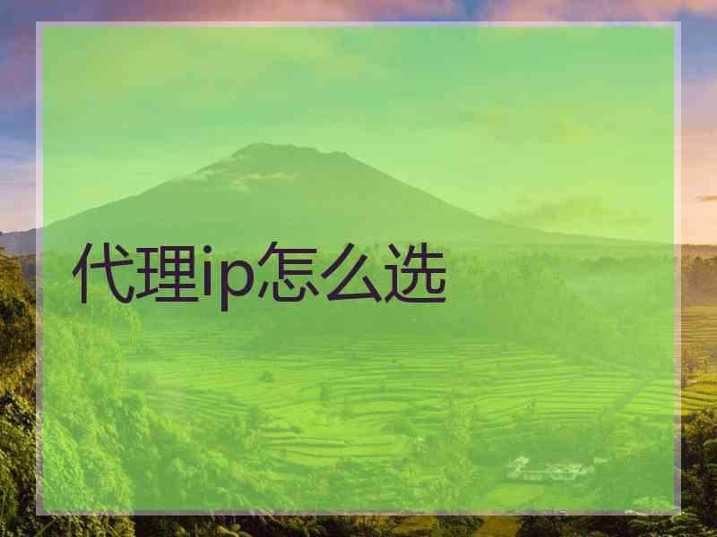 代理ip怎么选