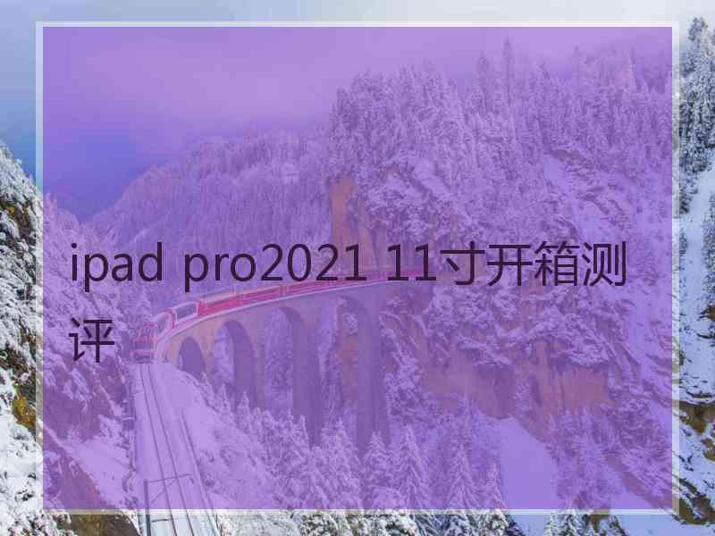 ipad pro2021 11寸开箱测评