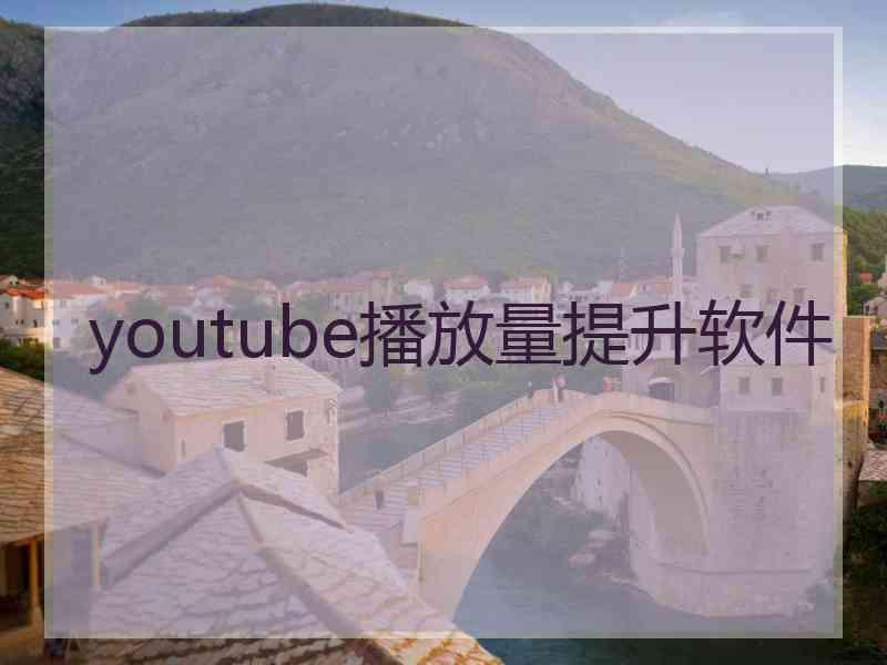 youtube播放量提升软件