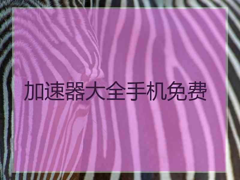 加速器大全手机免费
