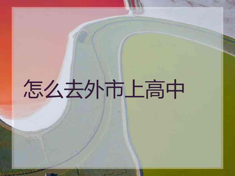 怎么去外市上高中