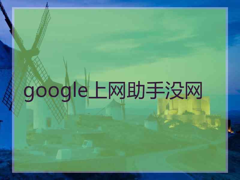 google上网助手没网