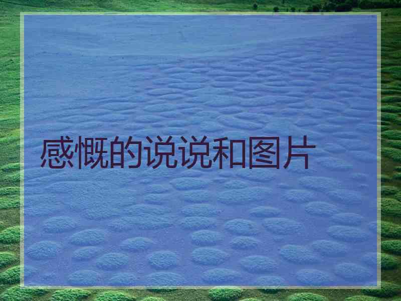 感慨的说说和图片