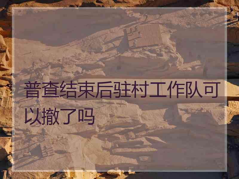 普查结束后驻村工作队可以撤了吗