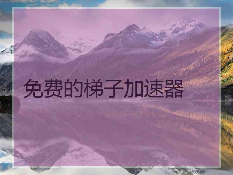 免费的梯子加速器