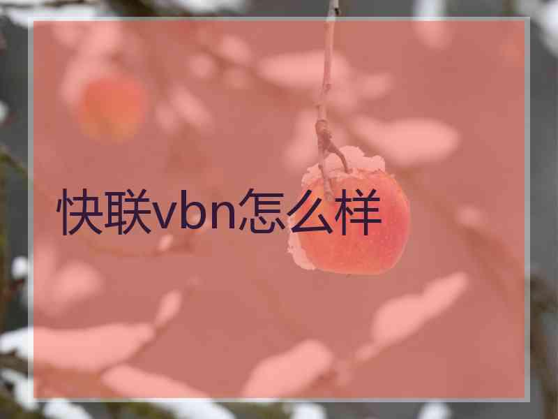 快联vbn怎么样