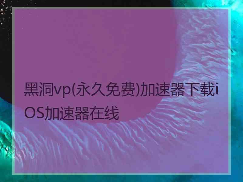 黑洞vp(永久免费)加速器下载iOS加速器在线
