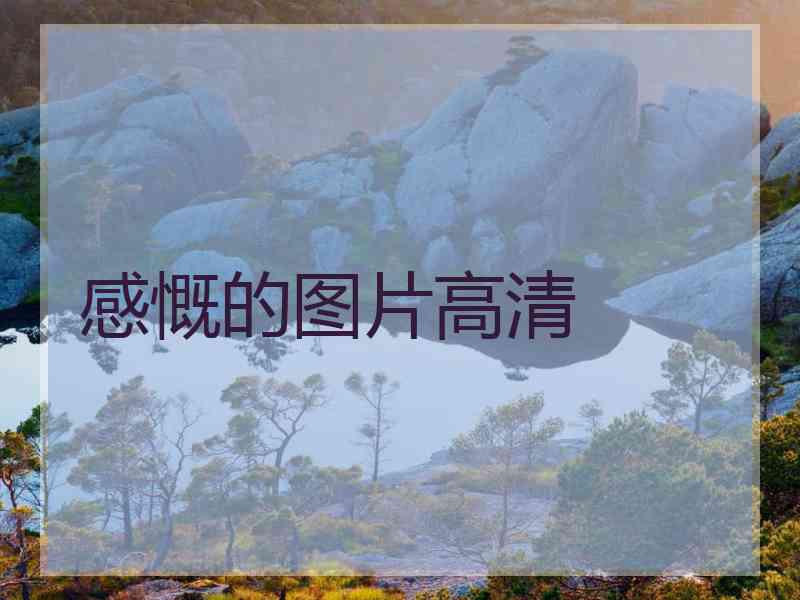 感慨的图片高清