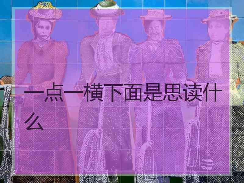 一点一横下面是思读什么