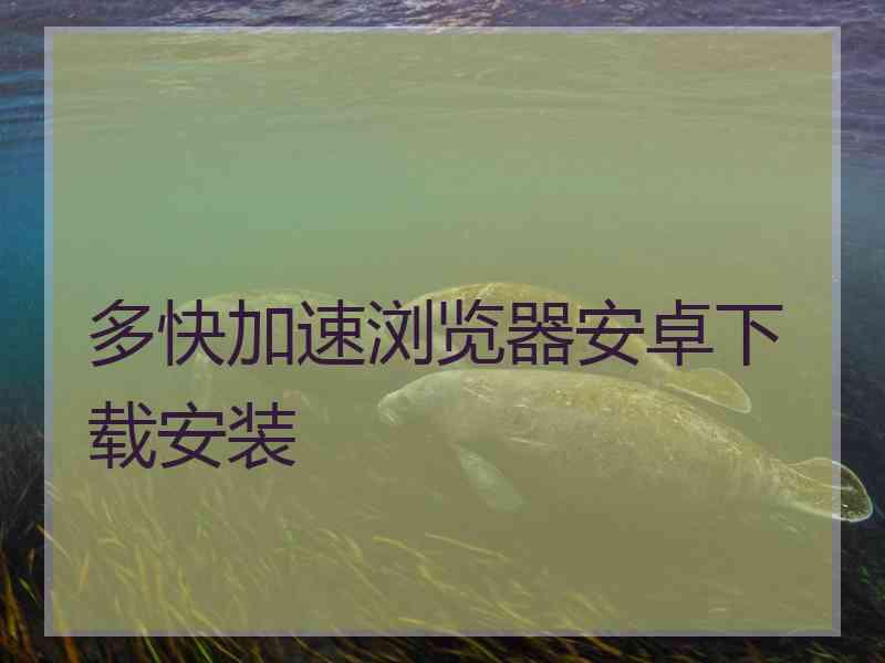 多快加速浏览器安卓下载安装