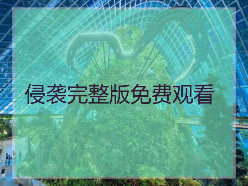 侵袭完整版免费观看