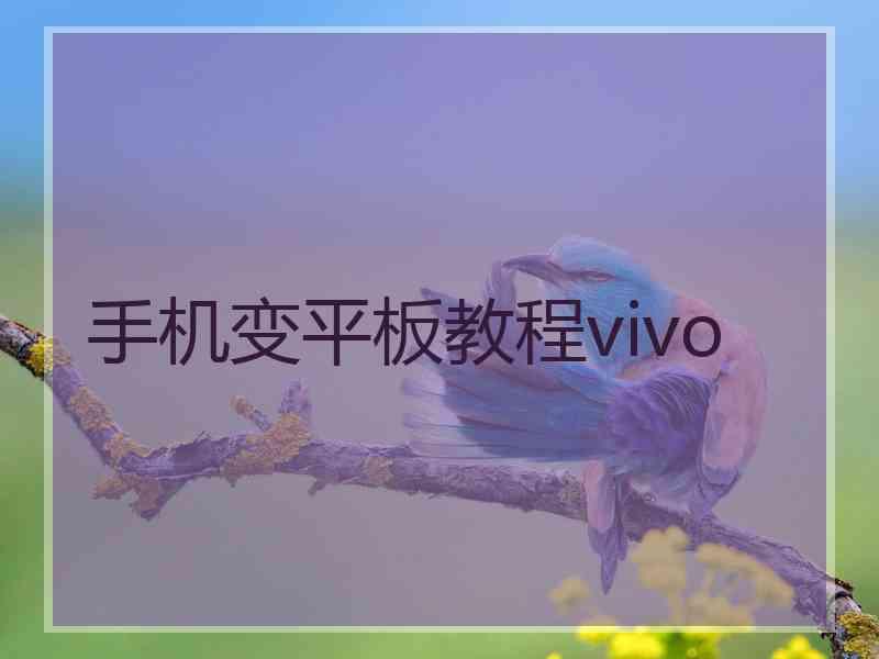 手机变平板教程vivo