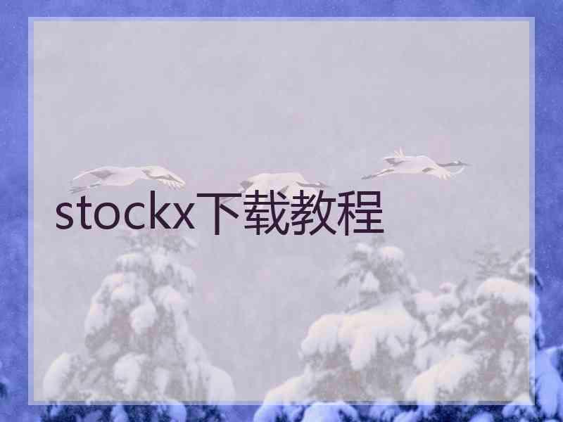 stockx下载教程