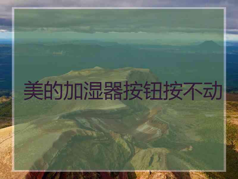 美的加湿器按钮按不动
