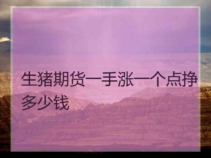 生猪期货一手涨一个点挣多少钱