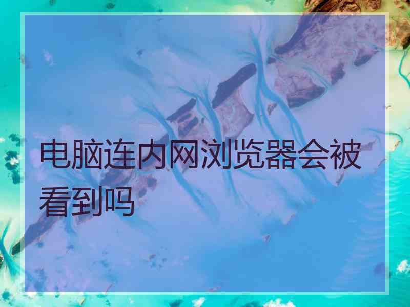电脑连内网浏览器会被看到吗