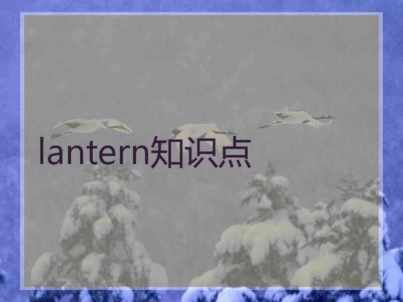 lantern知识点