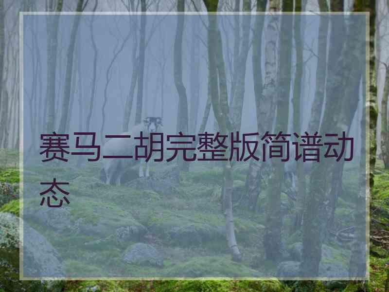 赛马二胡完整版简谱动态