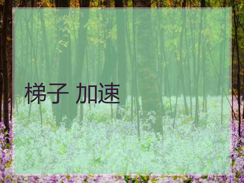 梯子 加速