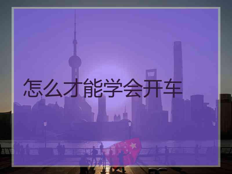 怎么才能学会开车