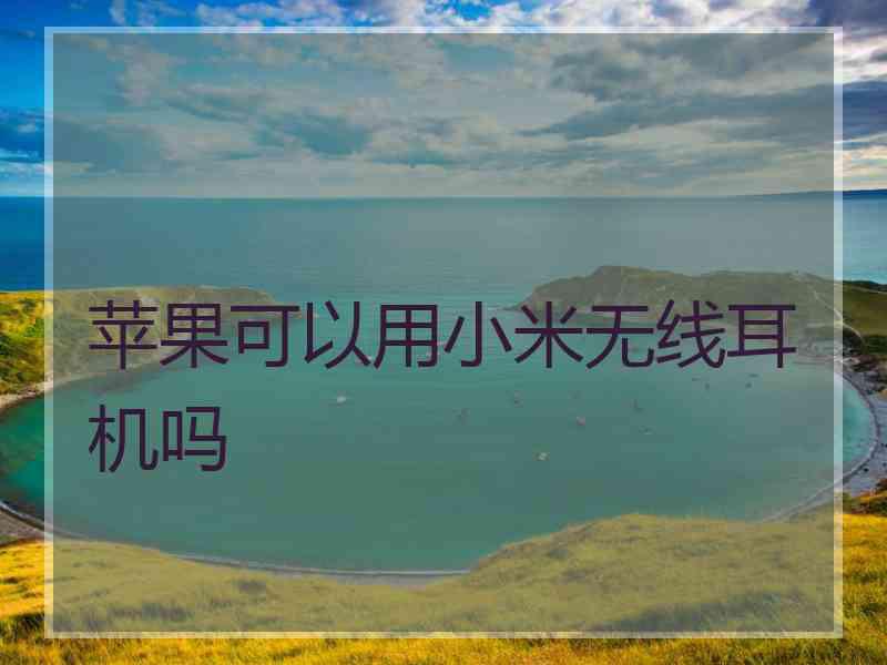 苹果可以用小米无线耳机吗