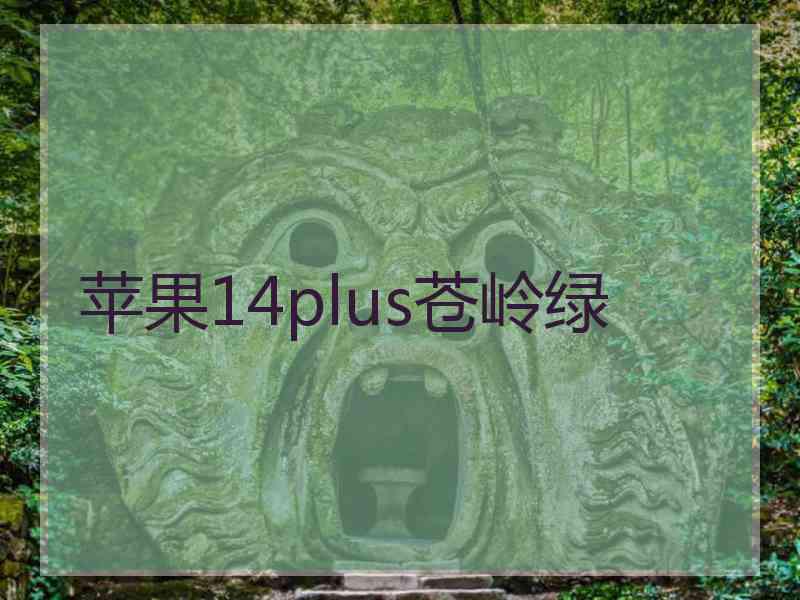 苹果14plus苍岭绿