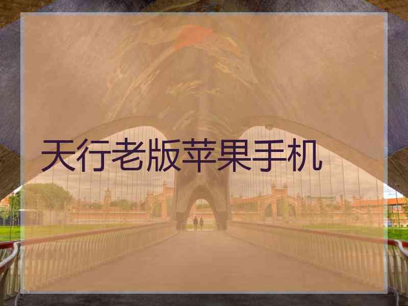 天行老版苹果手机