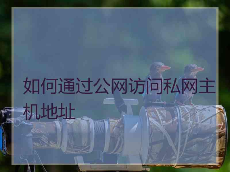 如何通过公网访问私网主机地址