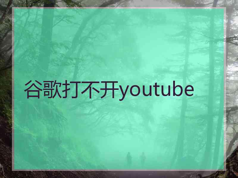 谷歌打不开youtube