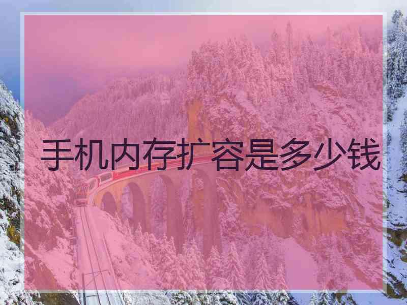 手机内存扩容是多少钱