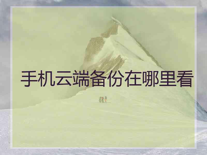手机云端备份在哪里看