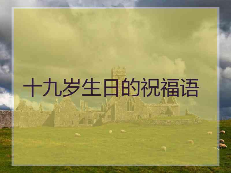 十九岁生日的祝福语