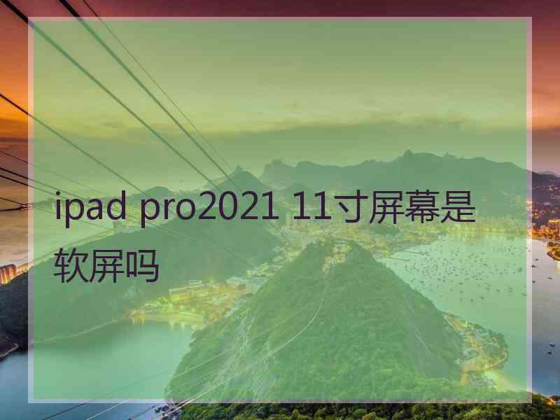 ipad pro2021 11寸屏幕是软屏吗
