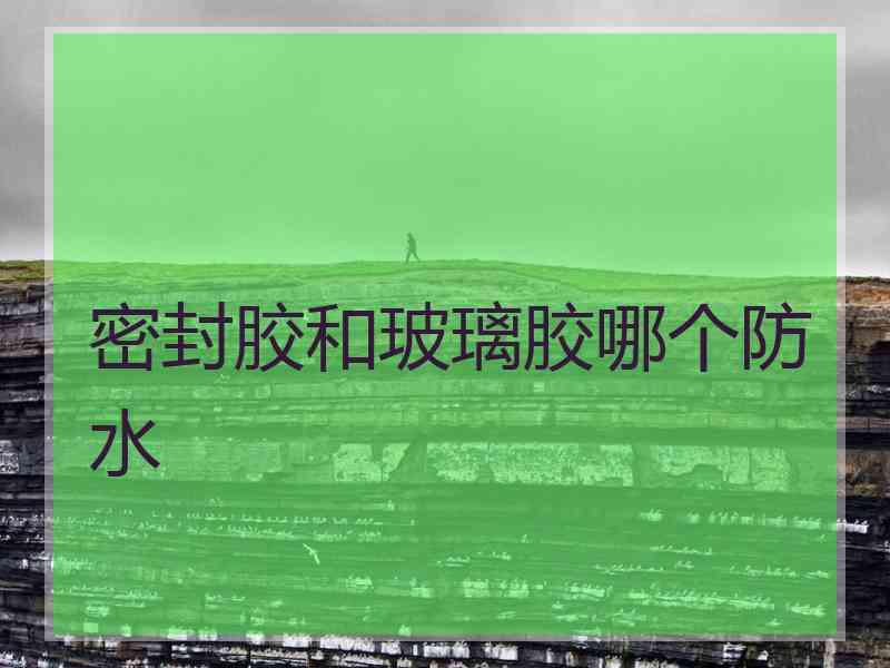 密封胶和玻璃胶哪个防水