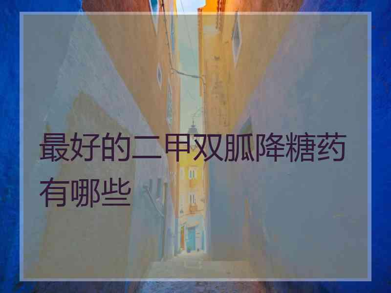 最好的二甲双胍降糖药有哪些