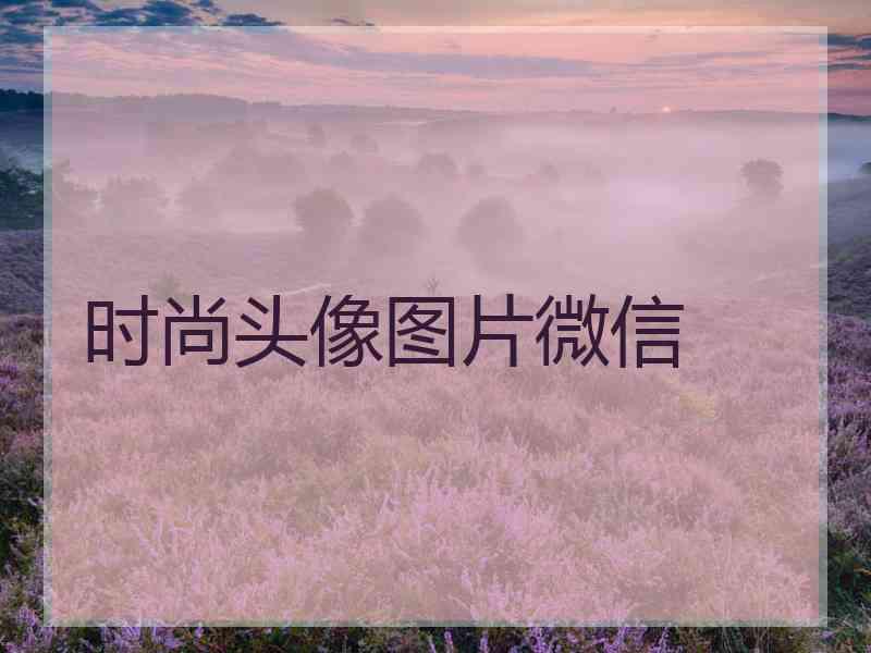 时尚头像图片微信