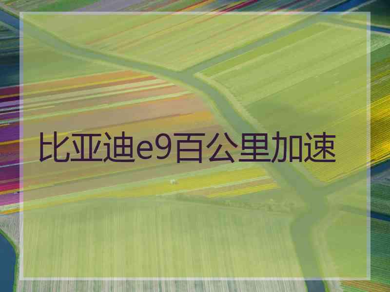 比亚迪e9百公里加速