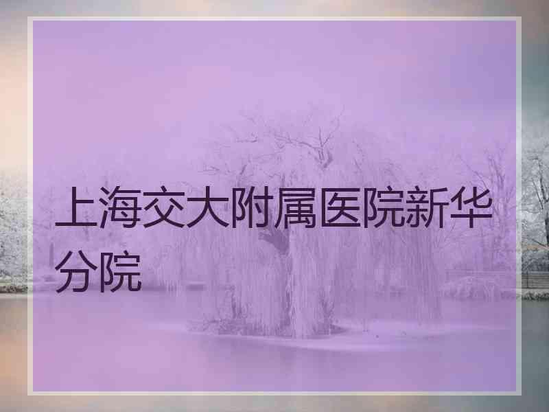 上海交大附属医院新华分院