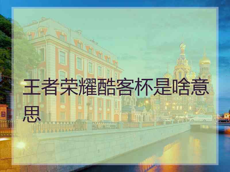 王者荣耀酷客杯是啥意思