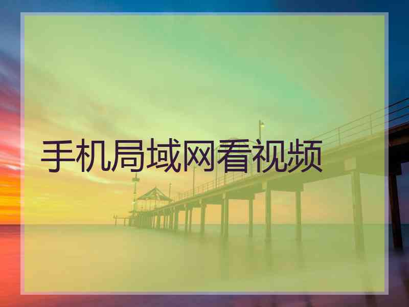 手机局域网看视频
