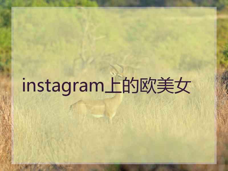 instagram上的欧美女